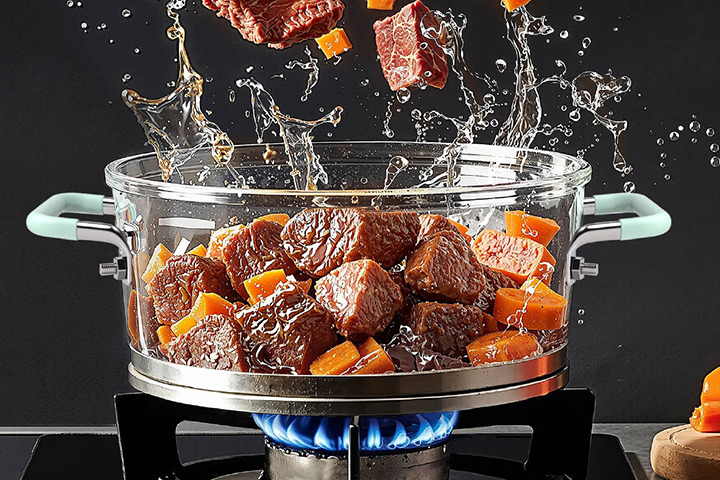 Fire Safe Glass Cooking Pot