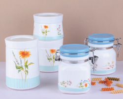 opal glass jars & bottles