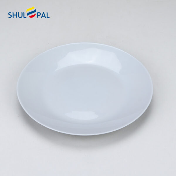 10 inch 25cm grey opal glass dinner plate HNMP100