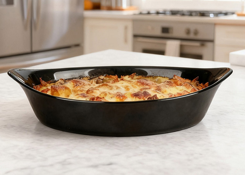 SHULOPAL black opal glass oven dish