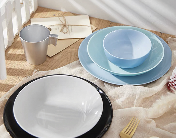 SHULOPAL innovation solid color opal glass dinnerware