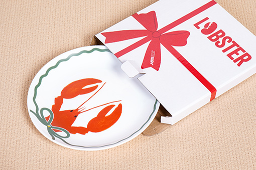 Subway lobster OPAL GLASS plates