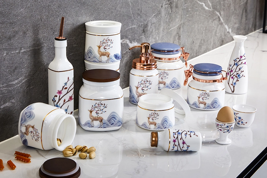 Opal Glass Storage Jars