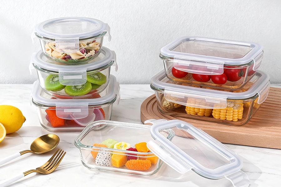 Locking Lid Glass Container