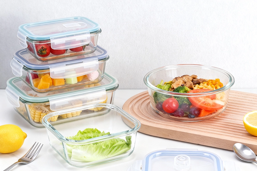 Air-vent Lid Glass Container