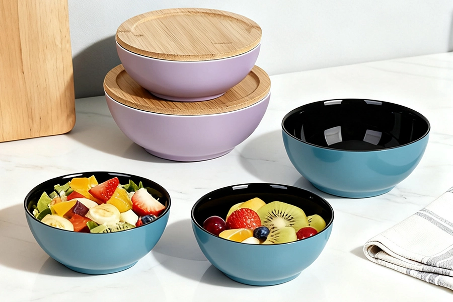 Opal Colored Storage Bowls