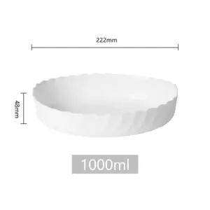 SHULOPAL Opal Glass Oven Dish 22x17cm Oval Wavy Shape-NOXKP85