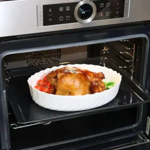 SHULOPAL Opal Glass Oven Dish Oval Wavy Series