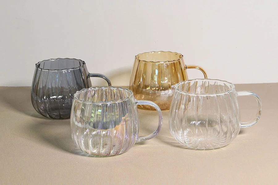 Pumpkin Borosilicate Glass Cup